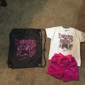 Bundle of Dancing Stars sequin shorts and top